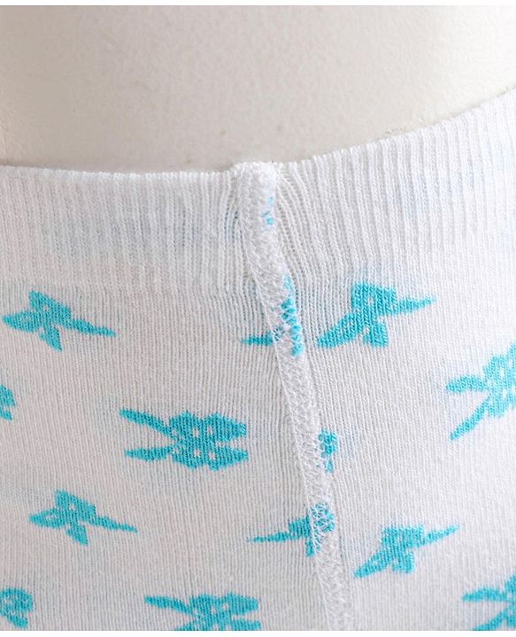 Cutewalk by Babyhug Anti Bacterial Footed Tights Bow Design - White
