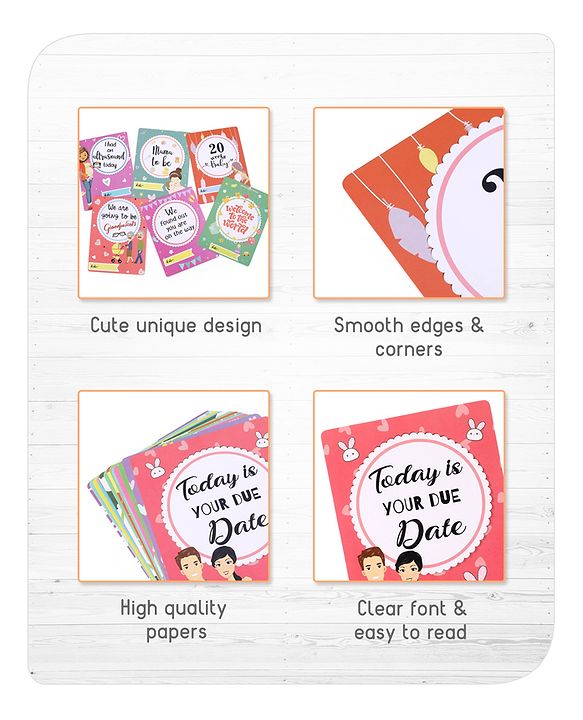 Babyhug Pregnancy Milestone Cards - English