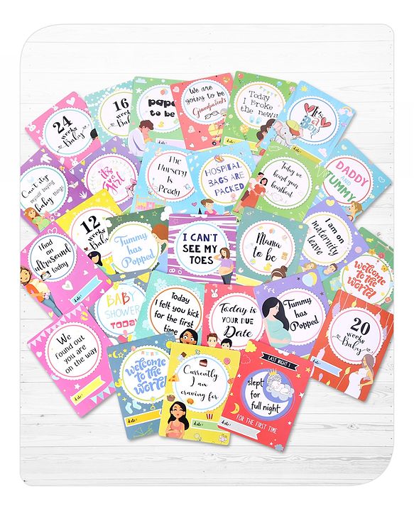 Babyhug Pregnancy Milestone Cards - English