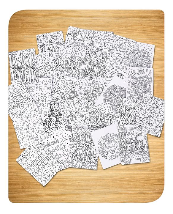 Babyhug Pregnancy Milestone Cards - English