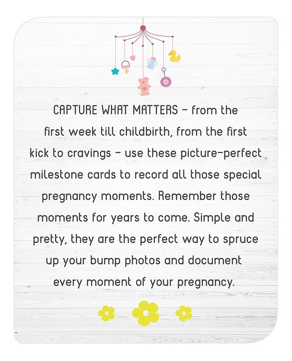 Babyhug Pregnancy Milestone Cards - English