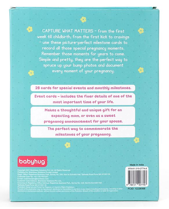 Babyhug Pregnancy Milestone Cards - English