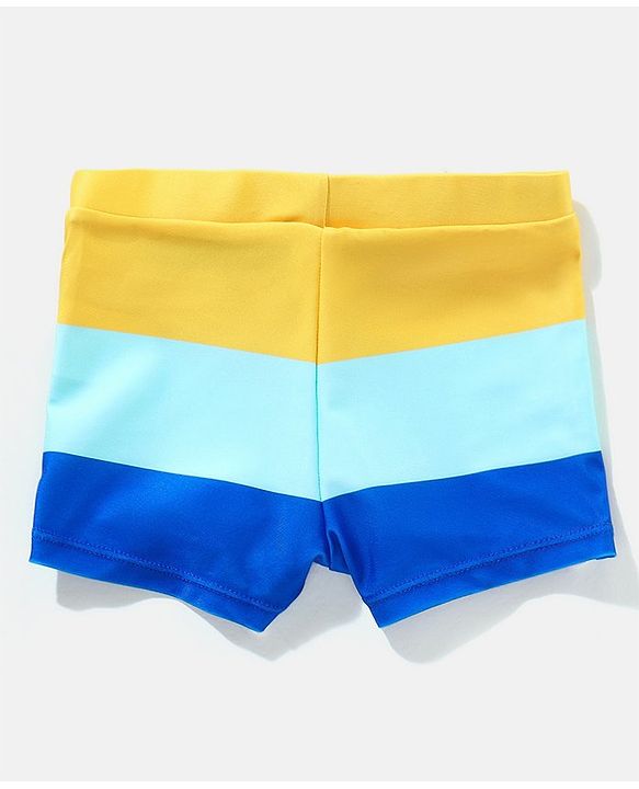 Babyhug Swimming Trunk Colour Block - Blue & Yellow