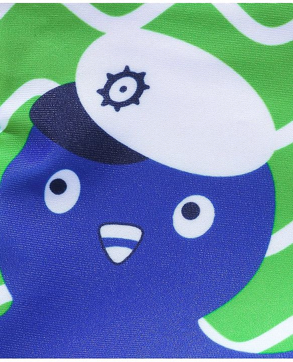 Babyhug Swimming Trunk Octopus Print - Blue & Green