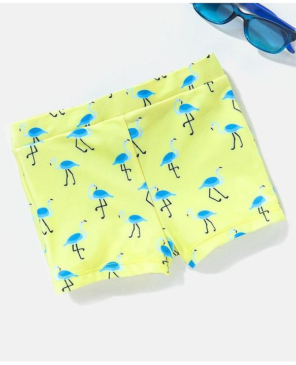 Babyhug Swimming Trunk Duck Print - Yellow