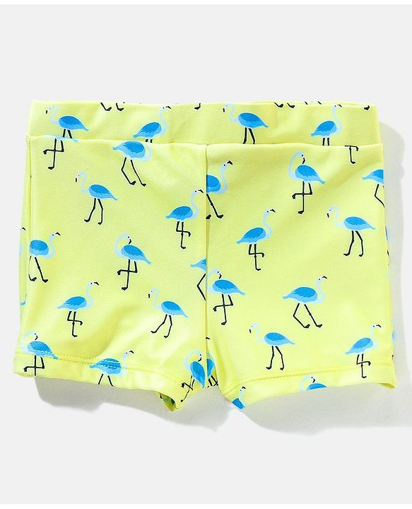 Babyhug Swimming Trunk Duck Print - Yellow