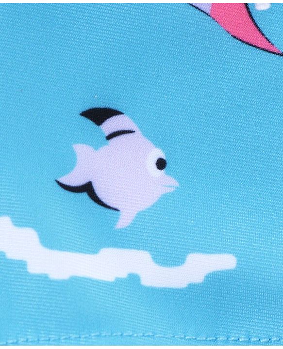 Babyhug Swimming Trunk Marine Life Print - Blue