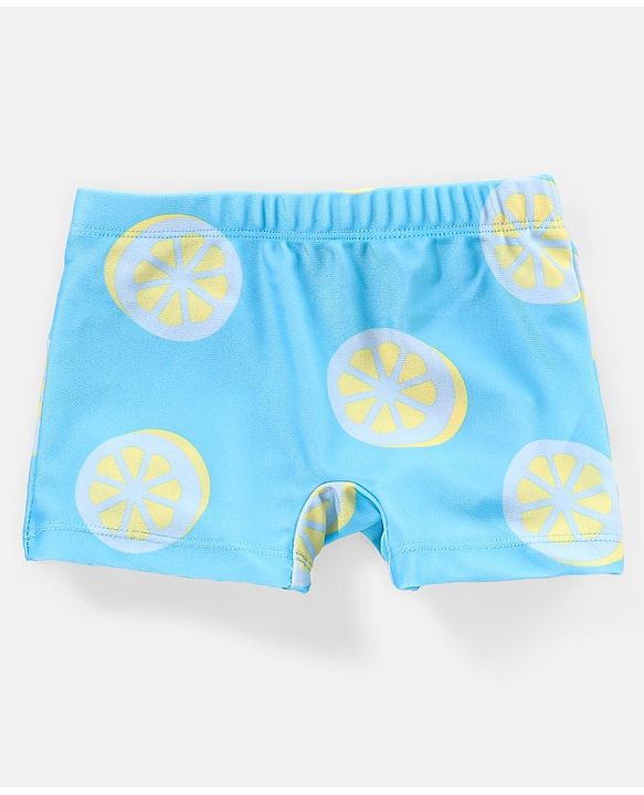 Babyhug Swimming Trunk Lemons Print - Blue