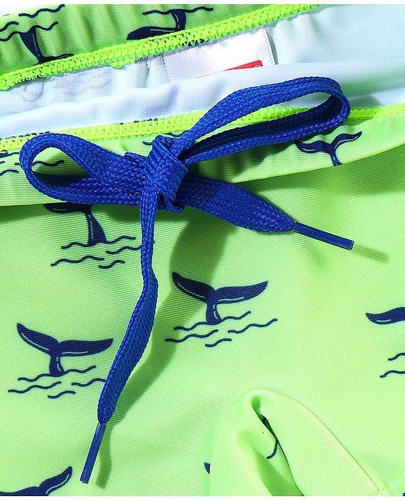 Babyhug Swimming Trunk Shark Print - Green