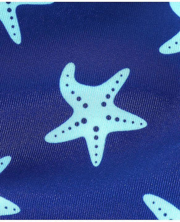 Babyhug Swimming Trunk Star Fish Print - Navy Blue