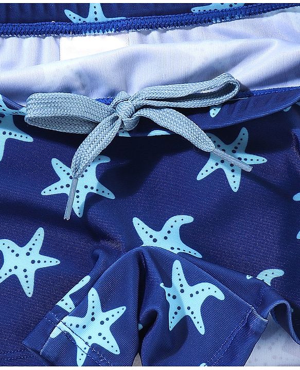 Babyhug Swimming Trunk Star Fish Print - Navy Blue