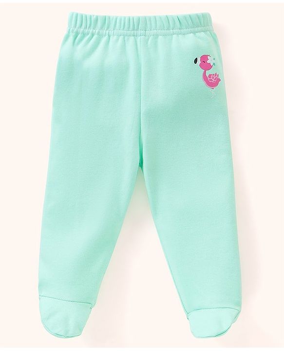 Babyhug Cotton Footed Bootie Leggings Floral Print Pack of 3 - Pink Yellow & Blue