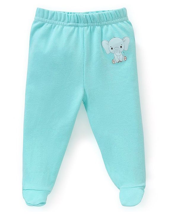 Babyhug Cotton Footed Bootie Leggings Striped & Stars Printed Pack of 3 - Orange & Blue