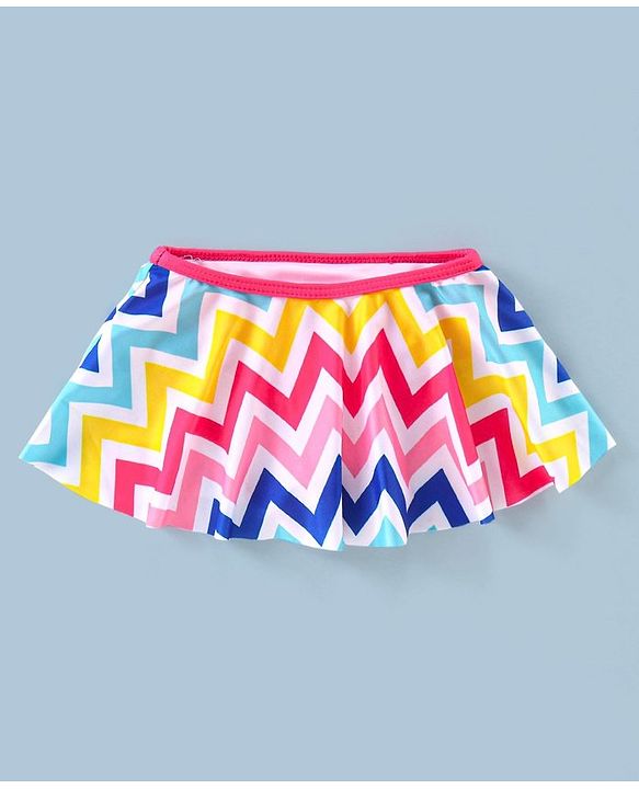 Babyhug Sleeveless 2 Piece Printed Swimsuit - Multicolor