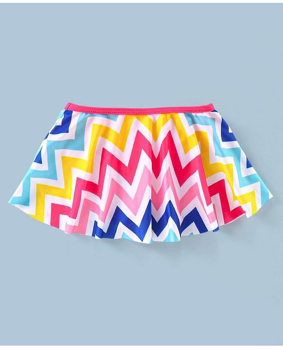 Babyhug Sleeveless 2 Piece Printed Swimsuit - Multicolor