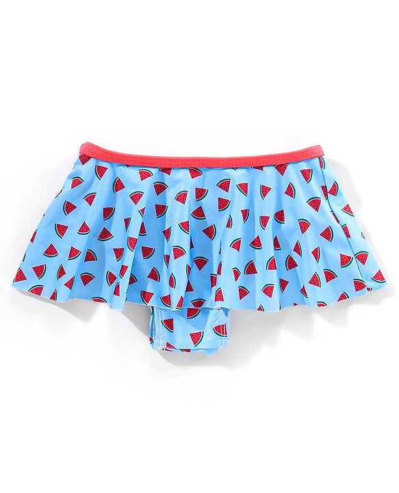 Babyhug Sleeveless 2 Piece Swimsuit Watermelon Print - Blue