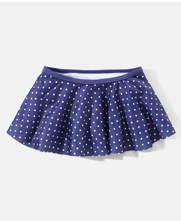 Babyhug Sleeveless 2 Piece Swimsuit Polka Dot Print - Navy Blue