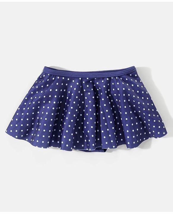 Babyhug Sleeveless 2 Piece Swimsuit Polka Dot Print - Navy Blue