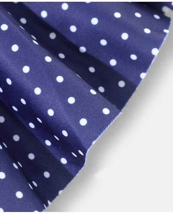 Babyhug Sleeveless 2 Piece Swimsuit Polka Dot Print - Navy Blue