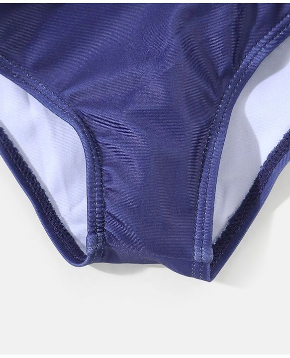 Babyhug Sleeveless 2 Piece Swimsuit Polka Dot Print - Navy Blue