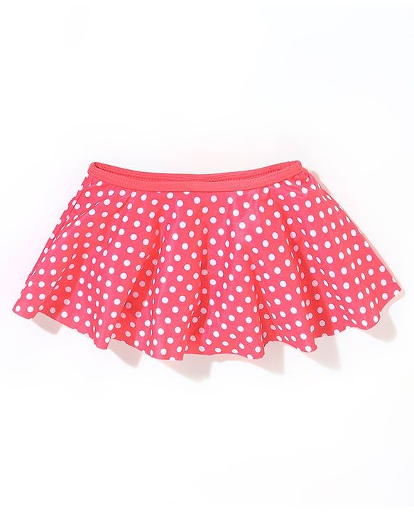 Babyhug Sleeveless Two Piece Swimsuit Polka Dot Print- Pink
