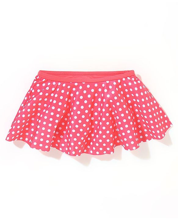 Babyhug Sleeveless Two Piece Swimsuit Polka Dot Print- Pink
