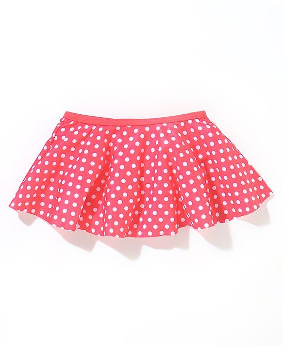 Babyhug Sleeveless Two Piece Swimsuit Polka Dot Print- Pink