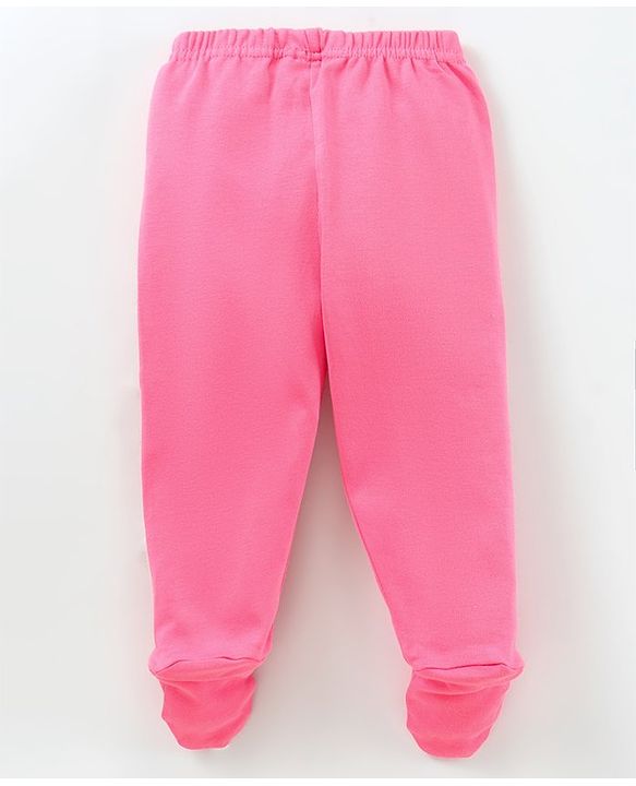Babyhug Cotton Knit Footed Length Bootie Leggings Bees Print Pack of 3 - Multicolour