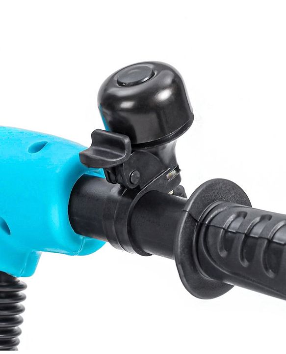 Babyhug Plug & Play Black Hawk Tricycle With Parental Push Handle & Storage Basket - Ice Blue