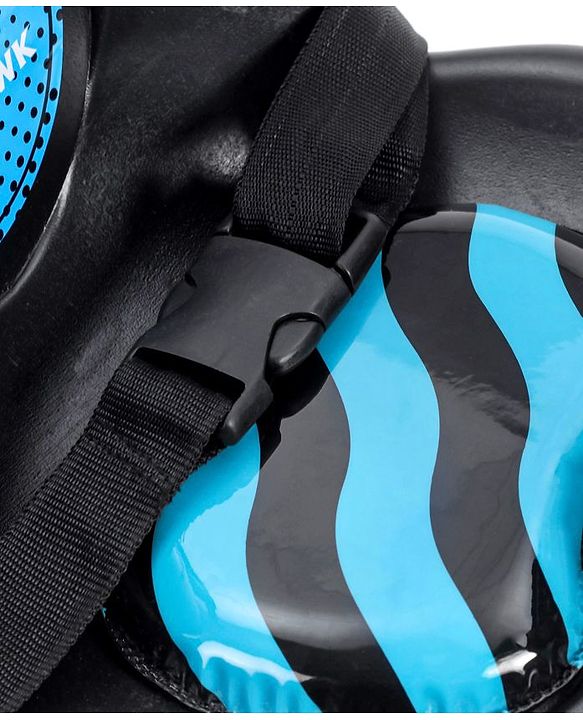 Babyhug Plug & Play Black Hawk Tricycle With Parental Push Handle & Storage Basket - Ice Blue