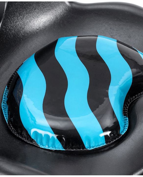 Babyhug Plug & Play Black Hawk Tricycle With Parental Push Handle & Storage Basket - Ice Blue