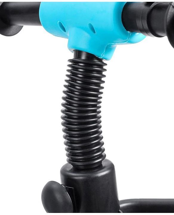 Babyhug Plug & Play Black Hawk Tricycle With Parental Push Handle & Storage Basket - Ice Blue