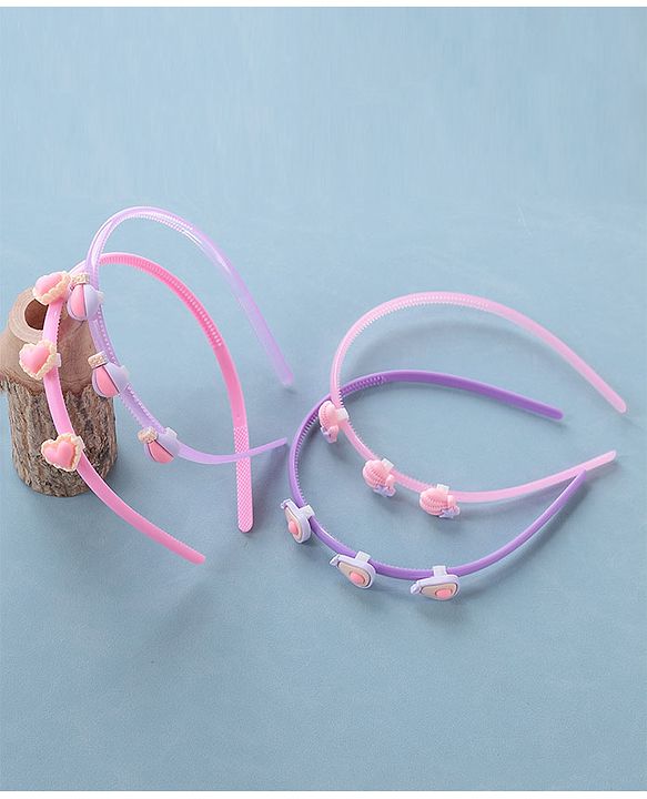 Babyhug Hair Bands Free Size Pack of 4 - Multicolour
