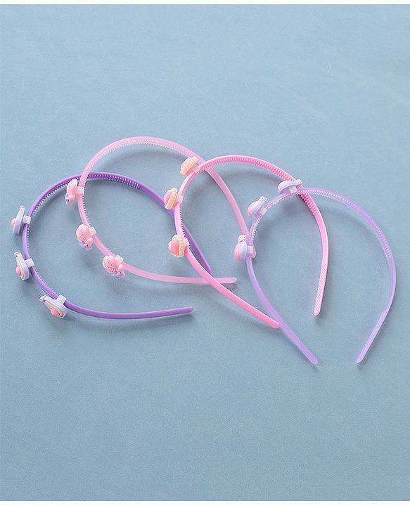 Babyhug Hair Bands Free Size Pack of 4 - Multicolour