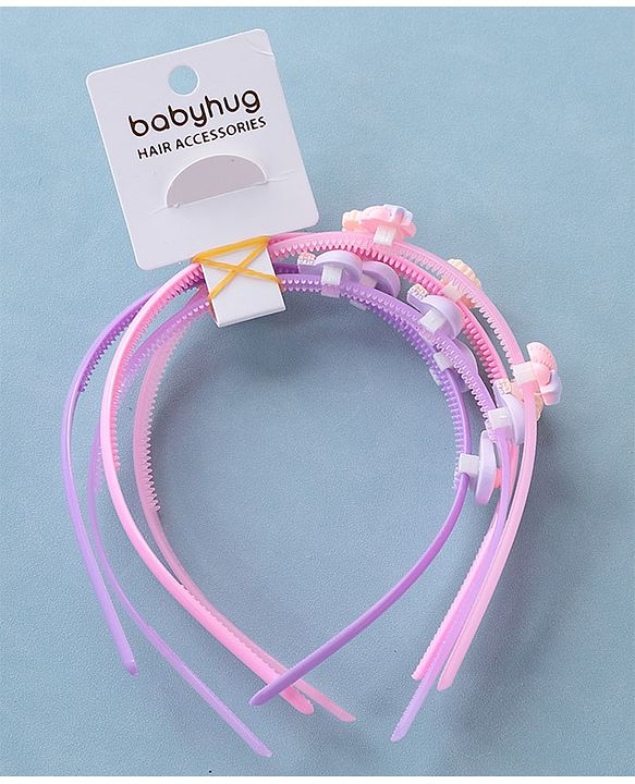 Babyhug Hair Bands Free Size Pack of 4 - Multicolour