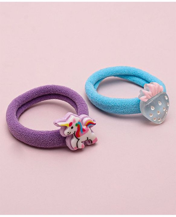 Babyhug Unicorn & Strawberry Rubber Bands Pack Of 12 - Multicolor
