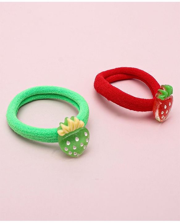 Babyhug Unicorn & Strawberry Rubber Bands Pack Of 12 - Multicolor