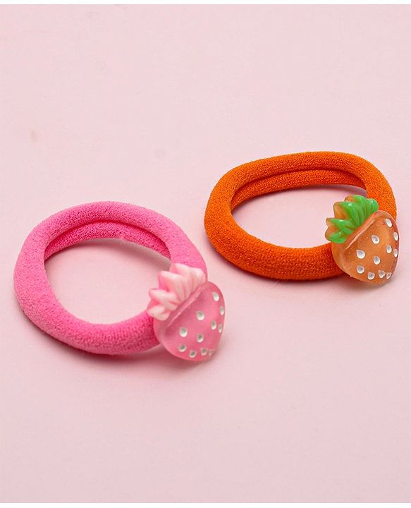 Babyhug Unicorn & Strawberry Rubber Bands Pack Of 12 - Multicolor