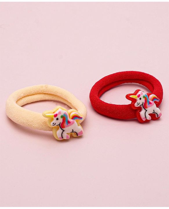 Babyhug Unicorn & Strawberry Rubber Bands Pack Of 12 - Multicolor