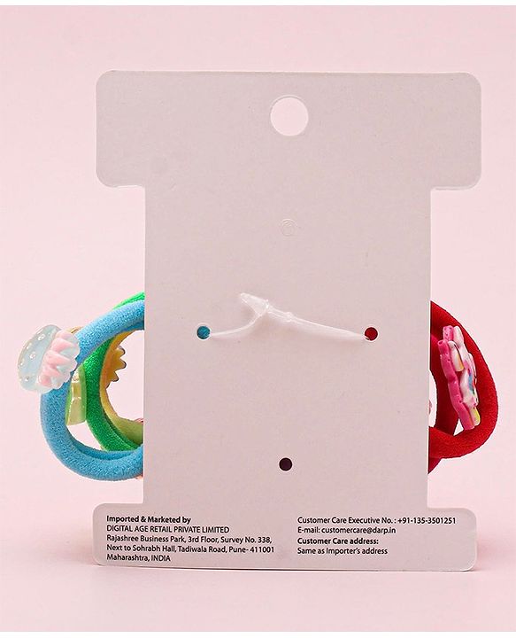 Babyhug Unicorn & Strawberry Rubber Bands Pack Of 12 - Multicolor