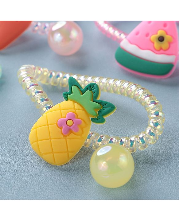 Babyhug  Free Size Fruits Rubber Bands Set of 5 -  Multicolor