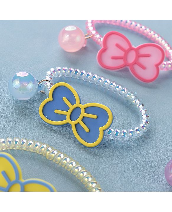 Babyhug   Free Size Bow  Rubber Bands  Set of 5 - Multicolor