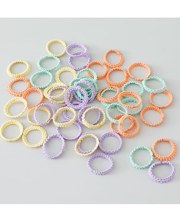 Babyhug Rubber Bands and Scrunchies Pack of 51 - Multicolour