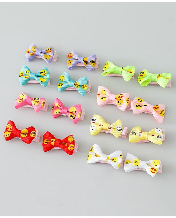 Babyhug Bow & Butterfly Clips Pack of 16 - Multicolor