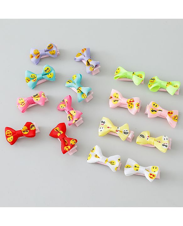 Babyhug Bow & Butterfly Clips Pack of 16 - Multicolor