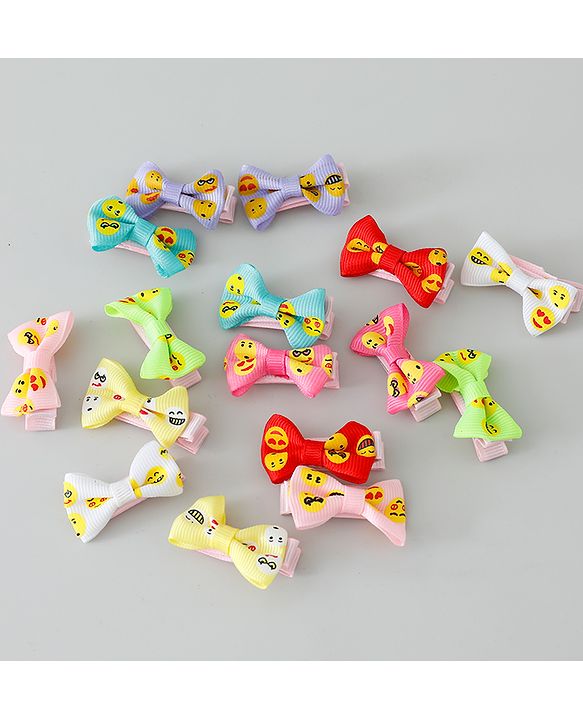 Babyhug Bow & Butterfly Clips Pack of 16 - Multicolor