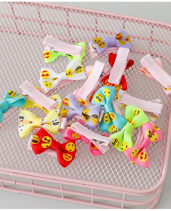Babyhug Bow & Butterfly Clips Pack of 16 - Multicolor