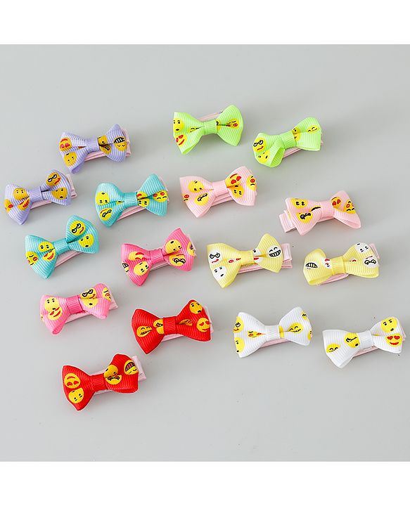 Babyhug Bow & Butterfly Clips Pack of 16 - Multicolor