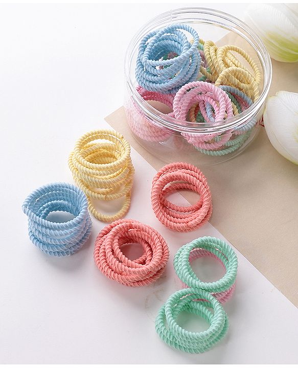 Babyhug Rubber Bands and Scrunchies Pack of 100 - Multicolour