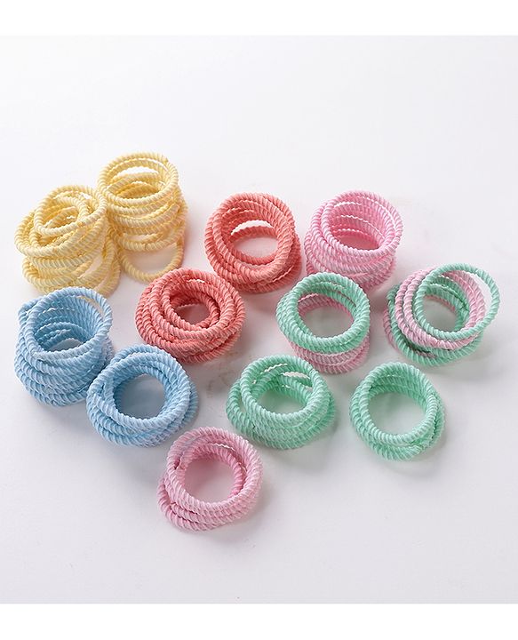 Babyhug Rubber Bands and Scrunchies Pack of 100 - Multicolour